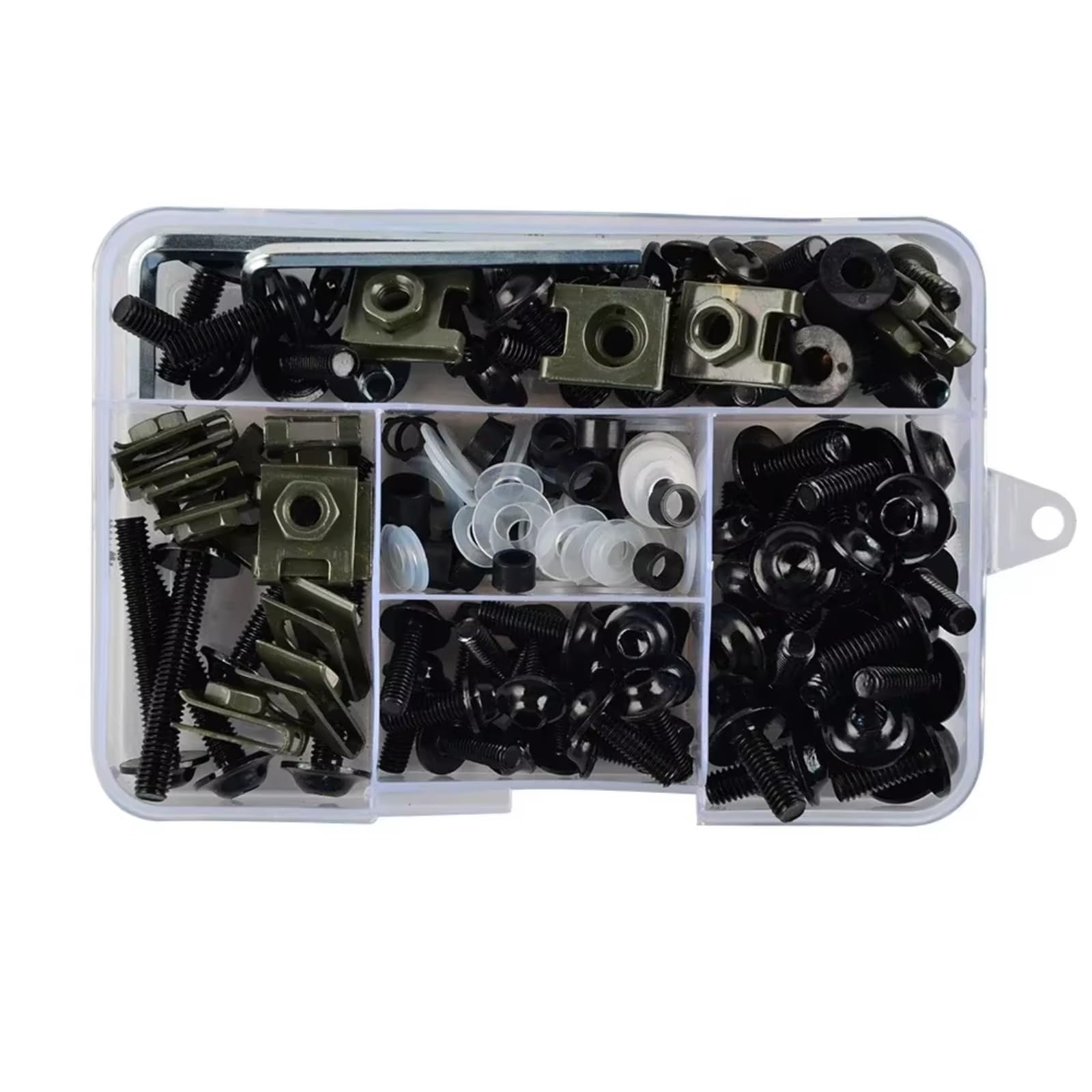 KANGBOZ Kompatibel Mit R6S Für YZF600R Für YZF750R All Year Motorrad-Verkleidungsschrauben-Set, Karosserie-Schraube, Windschutzscheiben-Schrauben-Set Motorrad Schraubenset(Black) von KANGBOZ