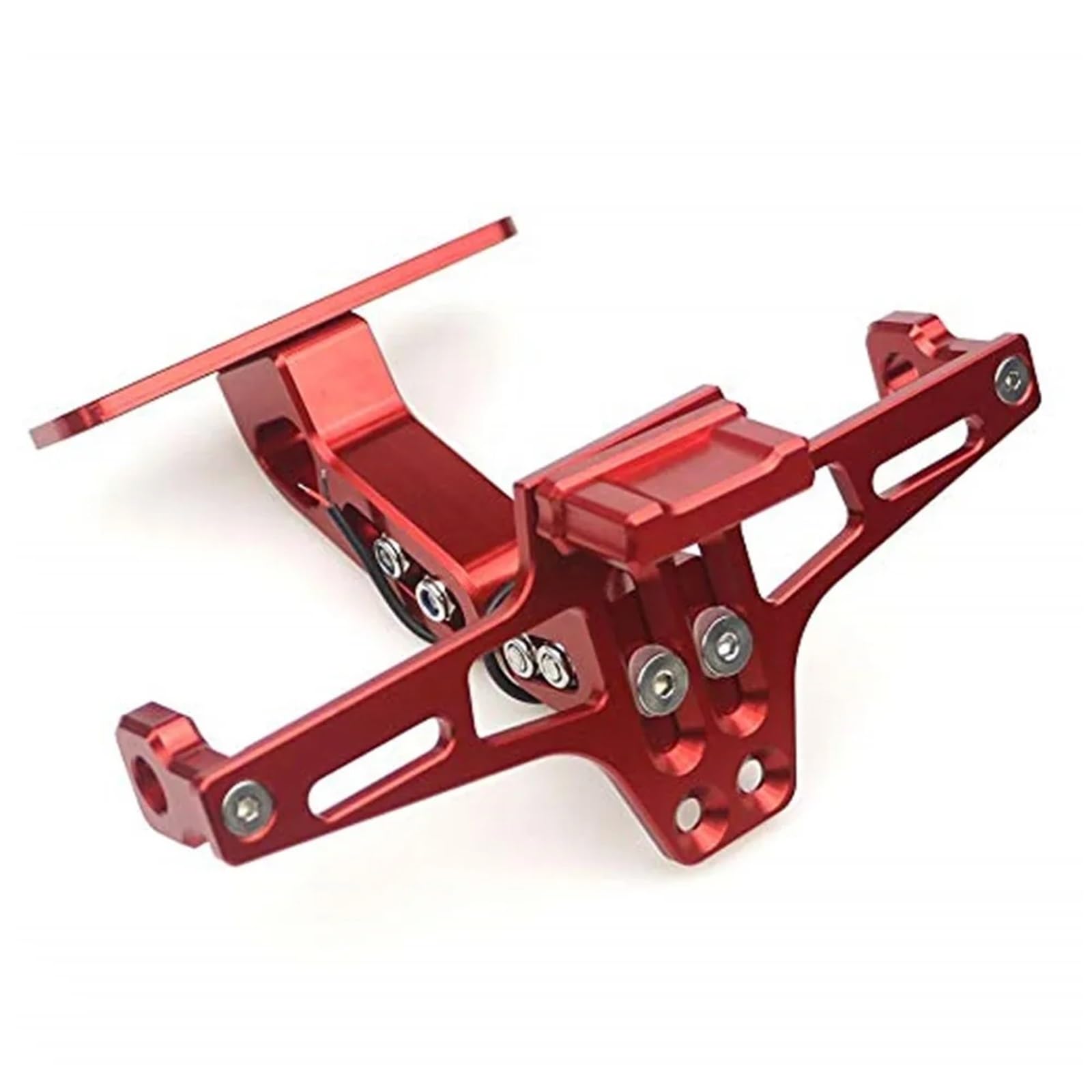 KANGBOZ Kompatibel Mit RSV1000R Verstellbarer Motorrad-Rücklichthalter, Universeller Ersatz Für Die Hintere Halterung. Motorrad-kennzeichenhalter(Red) von KANGBOZ