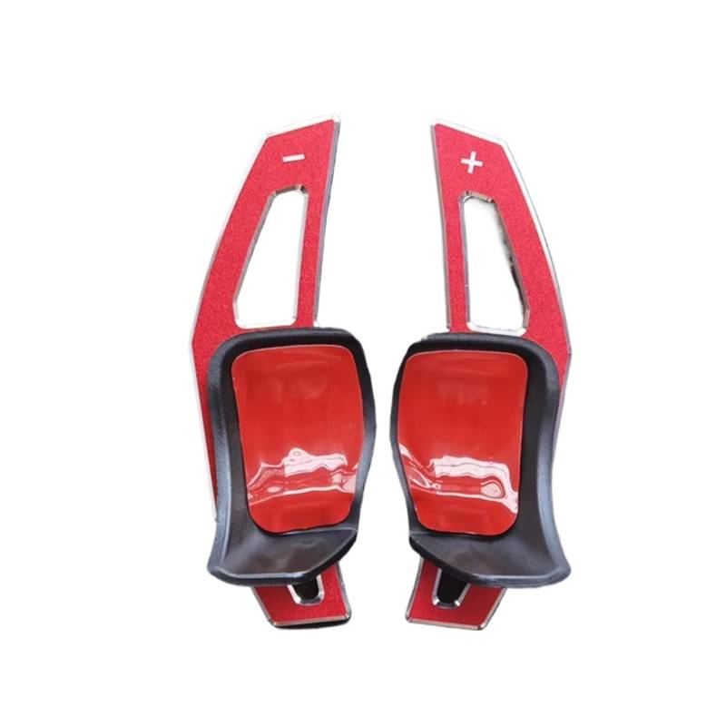 KANGBOZ Kompatibel Mit Seat Für Leon 2009 2010 2011 2012 2013 2014 Verlängerungsschaltabdeckung Auto-Innenraum-Lenkrad-Controller Paddel-Verlängerungsschalthebel Auto Schaltwippen(Red) von KANGBOZ