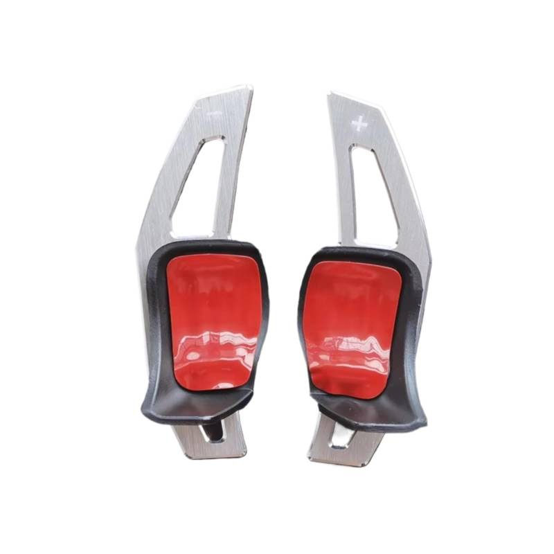KANGBOZ Kompatibel Mit Seat Für Leon 2009 2010 2011 2012 2013 2014 Verlängerungsschaltabdeckung Auto-Innenraum-Lenkrad-Controller Paddel-Verlängerungsschalthebel Auto Schaltwippen(Silver) von KANGBOZ