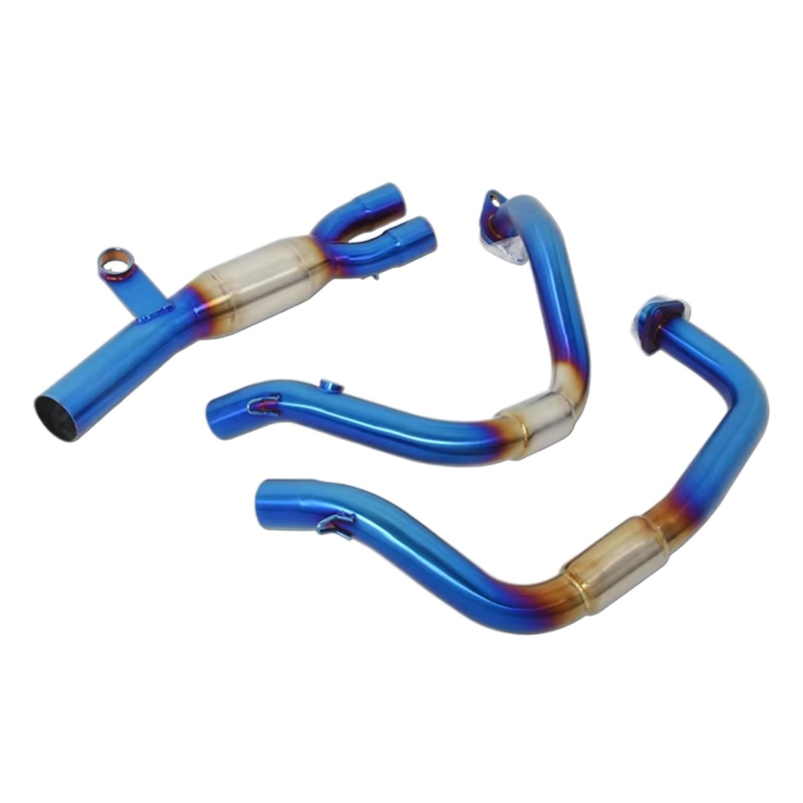 KANGBOZ Kompatibel Mit Suzuki Für GSX250R GSX250 DL250 2016-2022 Motorradauspuff Fluchtsysteme Modifiziertes Schalldämpfer-Frontverbindungsrohr Motorrad Auspuffrohr(Blue) von KANGBOZ