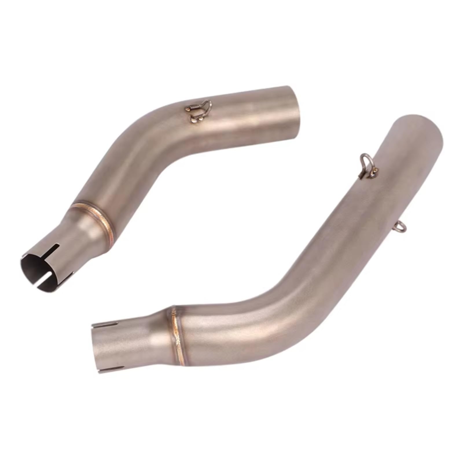 KANGBOZ Kompatibel Mit Suzuki Für GW250 GW250F Motorradauspuff Für Escape-System Modifiziertes Einzelnes Doppeltes Mittelverbindungsrohr Für Connect 51MM Schalldämpfer Motorrad Auspuffrohr(Size2) von KANGBOZ