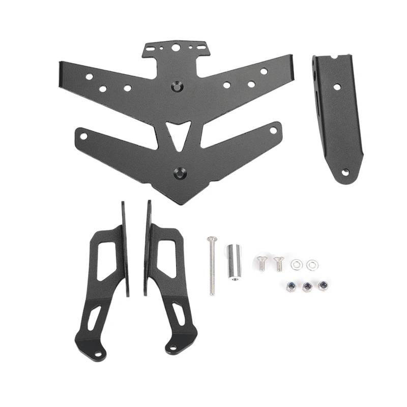 KANGBOZ Kompatibel Mit T-MAX Für 560 2022-2023 Kennzeichenhalter Hinten Halterung Kotflügel Lichter Motorradzubehör Heckrahmen Motorrad-kennzeichenhalter von KANGBOZ