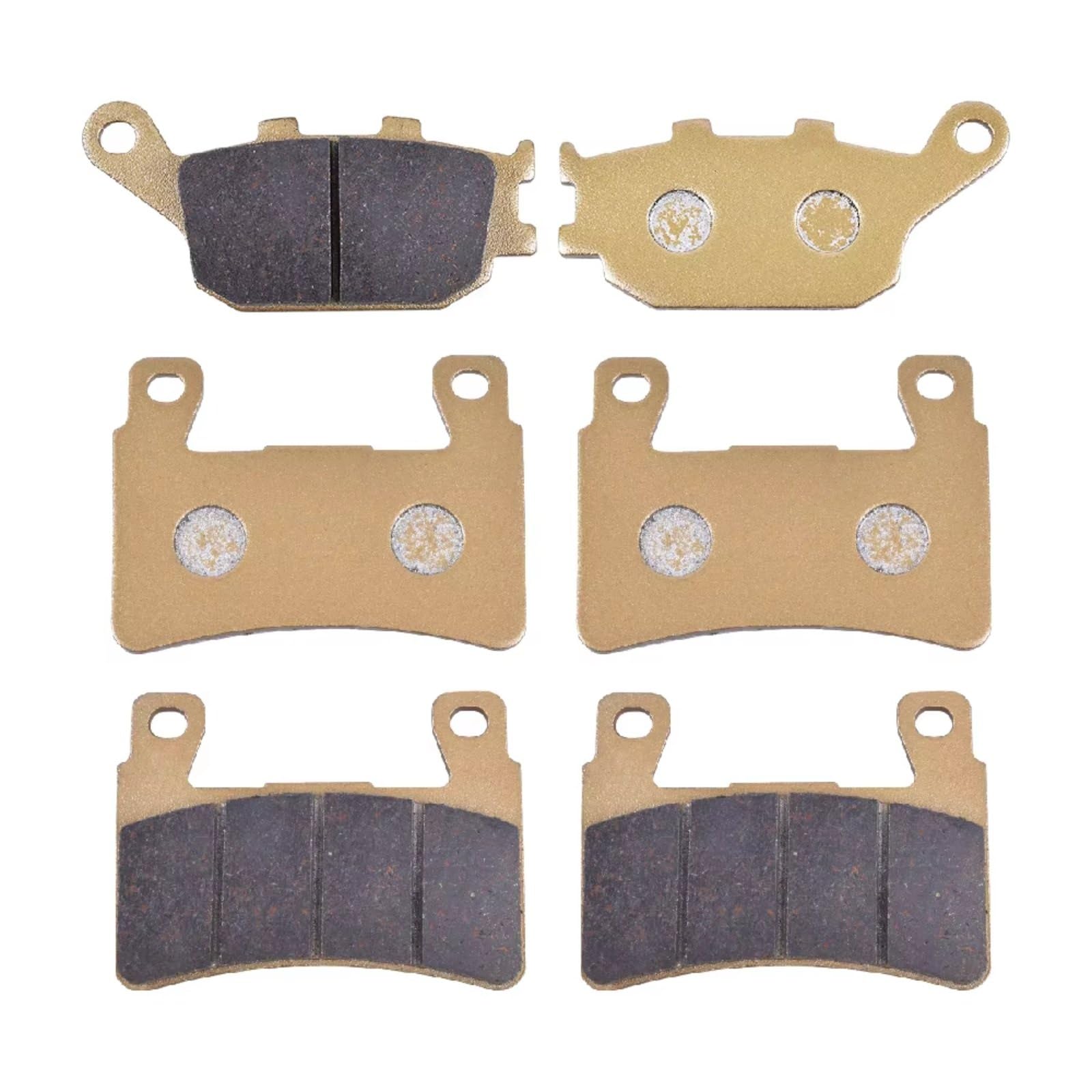 KANGBOZ Kompatibel Mit VTR 1000 SP2/SP3/SP4/SP5/SP6 2002 2003 2004 2005 2006 2007 Für CBR 600 F1/F2 2001 2002 Motorradbremsbeläge Vorn Hinten Motorrad Bremsbeläge(Yellow,1 Set) von KANGBOZ