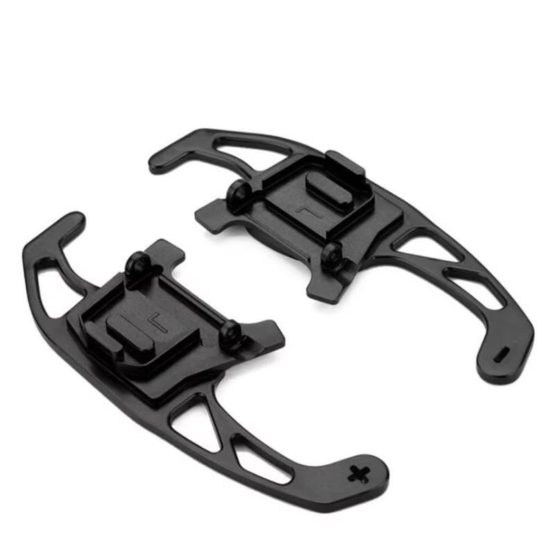 KANGBOZ Kompatibel Mit VW Für Polo 6C Für GTI 2015 2016 2017 2018 2019 Verlängerungsschaltabdeckung Autolenkrad-Schaltwippenschalthebel Auto-Universal-Picks Auto Schaltwippen(Black) von KANGBOZ