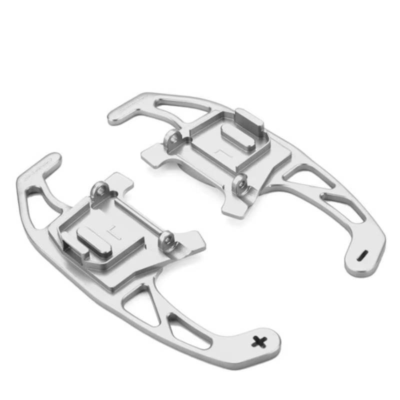 KANGBOZ Kompatibel Mit VW Für Polo 6C Für GTI 2015 2016 2017 2018 2019 Verlängerungsschaltabdeckung Autolenkrad-Schaltwippenschalthebel Auto-Universal-Picks Auto Schaltwippen(Silver) von KANGBOZ