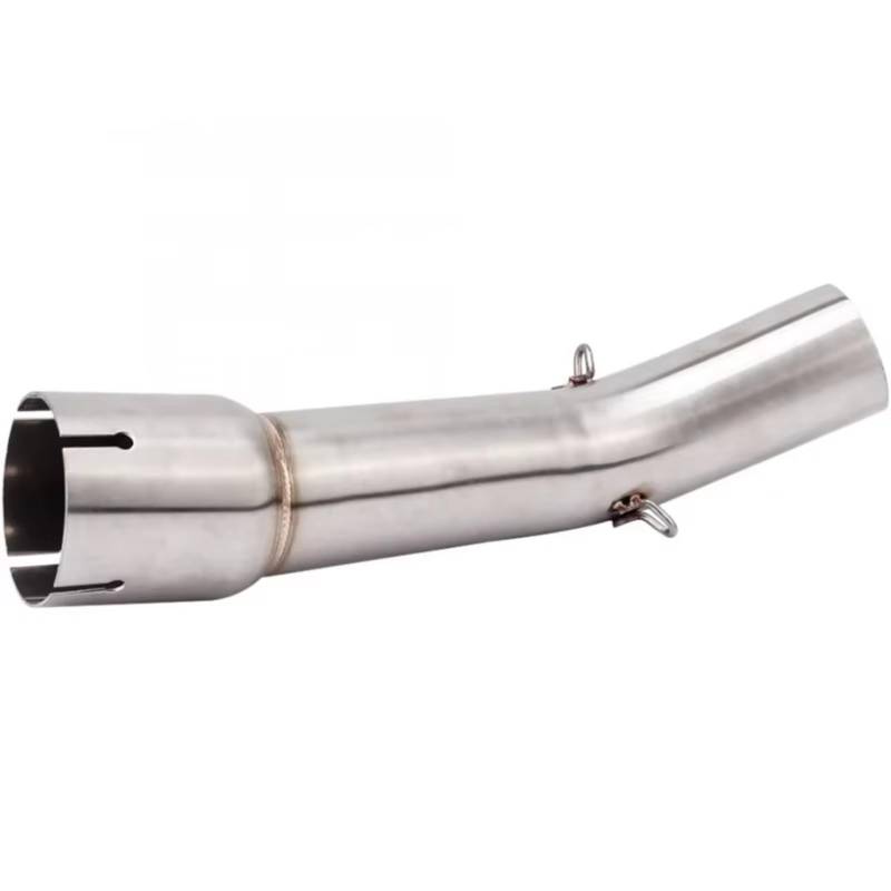 KANGBOZ Kompatibel Mit Yamaha Für FZ1 FZ1N FZ1000 2006–2015 Motorradauspuff Für Escape Moto Schalldämpfer Mitte Für Connect Link Pipe Slip On Motorrad Auspuffrohr(Silver) von KANGBOZ