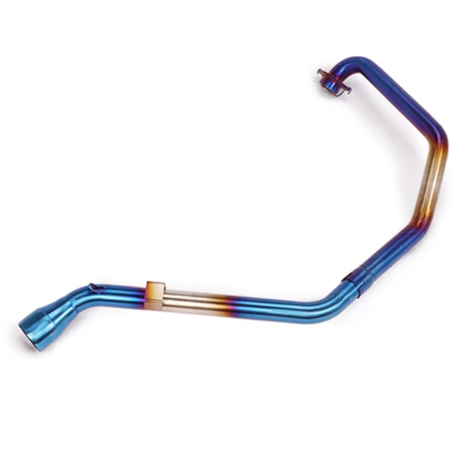 KANGBOZ Kompatibel Mit Yamaha Für FZ250 FZS250 Fazer250 Motorrad-Auspuffanlage Für Escape Modified Muffler 51 Mm Vorderes Mittleres Verbindungsrohr Motorrad Auspuffrohr(Blue) von KANGBOZ