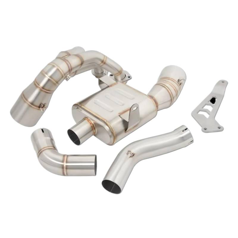 KANGBOZ Kompatibel Mit Yamaha Für MT-09 FZ-09 XSR900 2021 2022 2023 Motorradauspuff Für Fluchtsysteme Vorderes Mittelverbindungsrohr Für Connect 51-mm-Schalldämpfer Motorrad Auspuffrohr von KANGBOZ