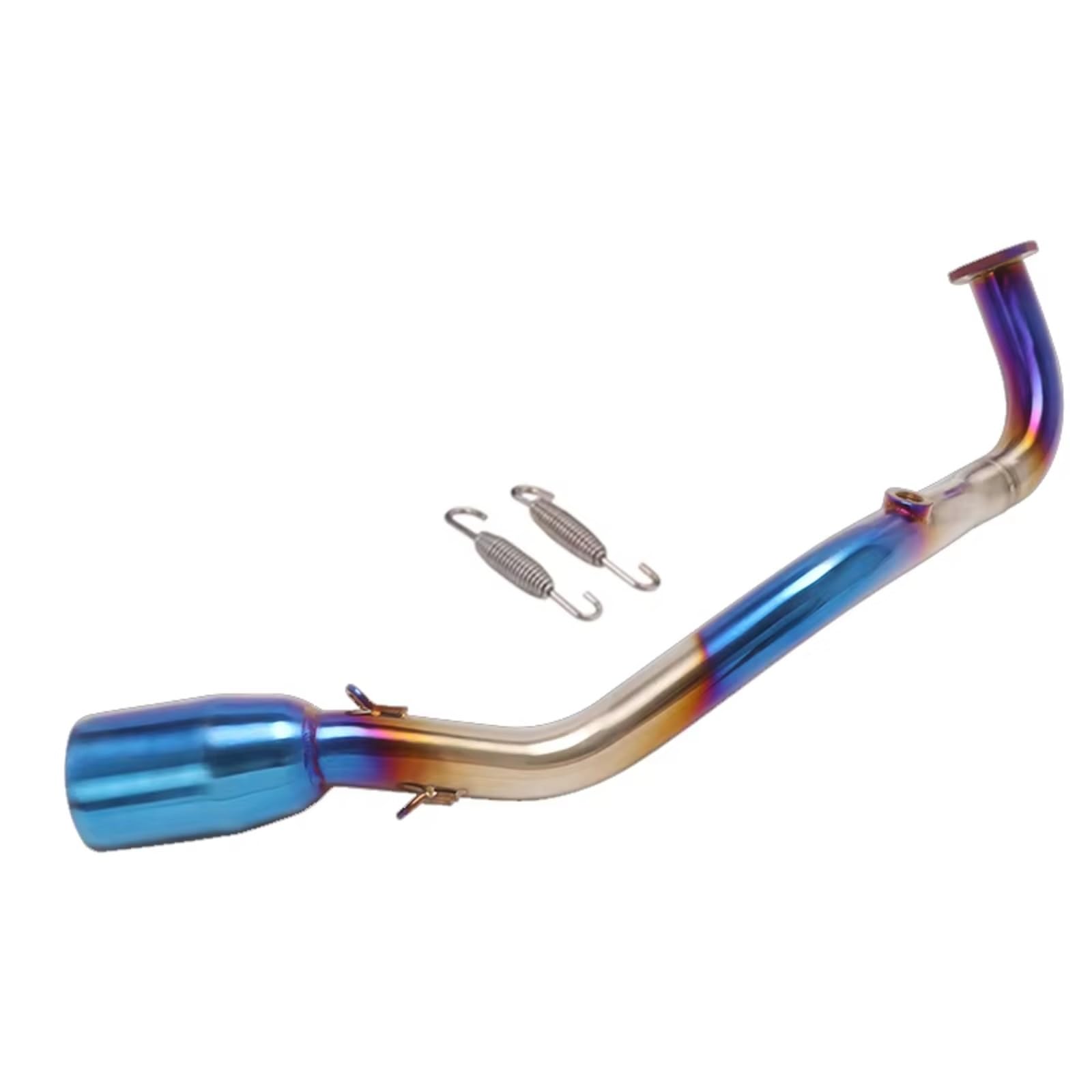 KANGBOZ Kompatibel Mit Yamaha Für Nmax125 Nmax155 2021 Motorrad-Front-Mid-Link-Rohr 51MM Für Escape-Auspuff Titanlegierungsschalldämpfer Motorrad Auspuffrohr(Blue) von KANGBOZ