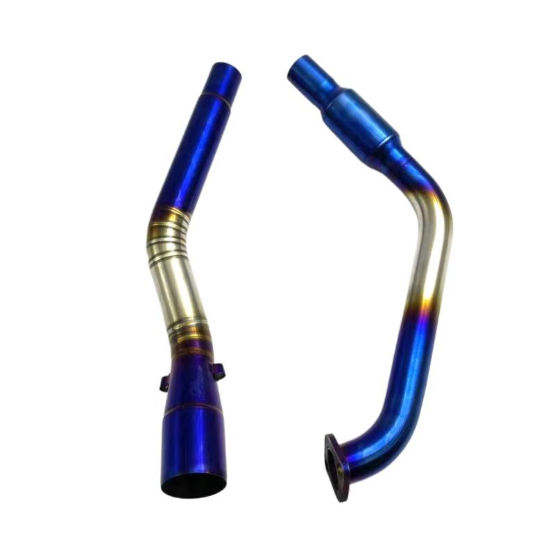 KANGBOZ Kompatibel Mit Yamaha Für R15 V3 MT15 2017 2018 2019 2020 2021 2022 2023 Motorrad-Auspuffanlage Universeller 51-mm-Auspuffschalldämpfer Motorrad Auspuffrohr(Blue) von KANGBOZ
