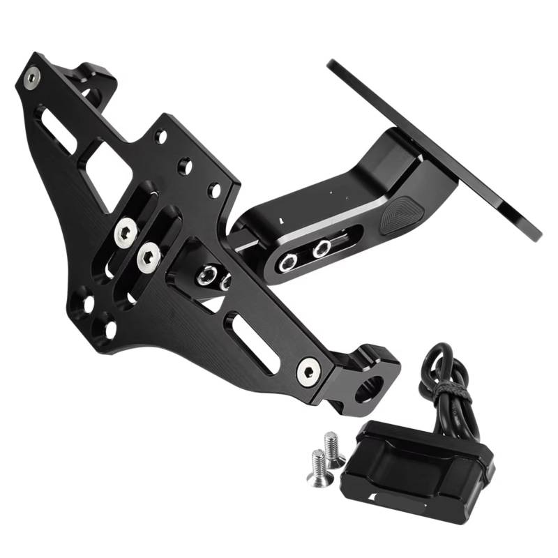 KANGBOZ Kompatibel Mit Yamaha Für R6 Für R6S 1999–2024 Motorradzubehör, Hintere Kennzeichenhalterung, Blinkerleuchten Motorrad-kennzeichenhalter(Black) von KANGBOZ