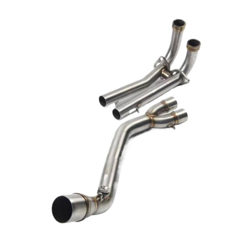 KANGBOZ Kompatibel Mit Yamaha Für Tmax500 530 2008–2016 Motorrad-Auspuff-Slip-On-System Mittelanschluss Motorrad-Auspuffrohr-Endrohr Motorrad Auspuffrohr(Silver) von KANGBOZ