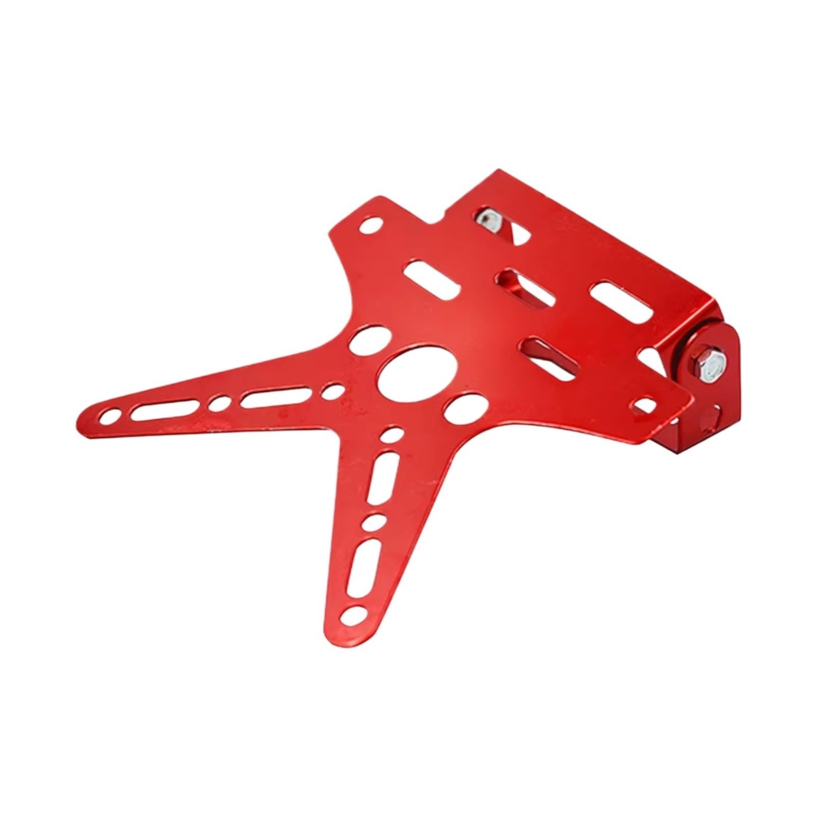 KANGBOZ Universal 1 Stücke Legierung Motorrad Kennzeichen Halter Halterung Aluminium Eingestellt Registrierung Nummer Platte Abdeckung Motorrad-kennzeichenhalter(Red) von KANGBOZ