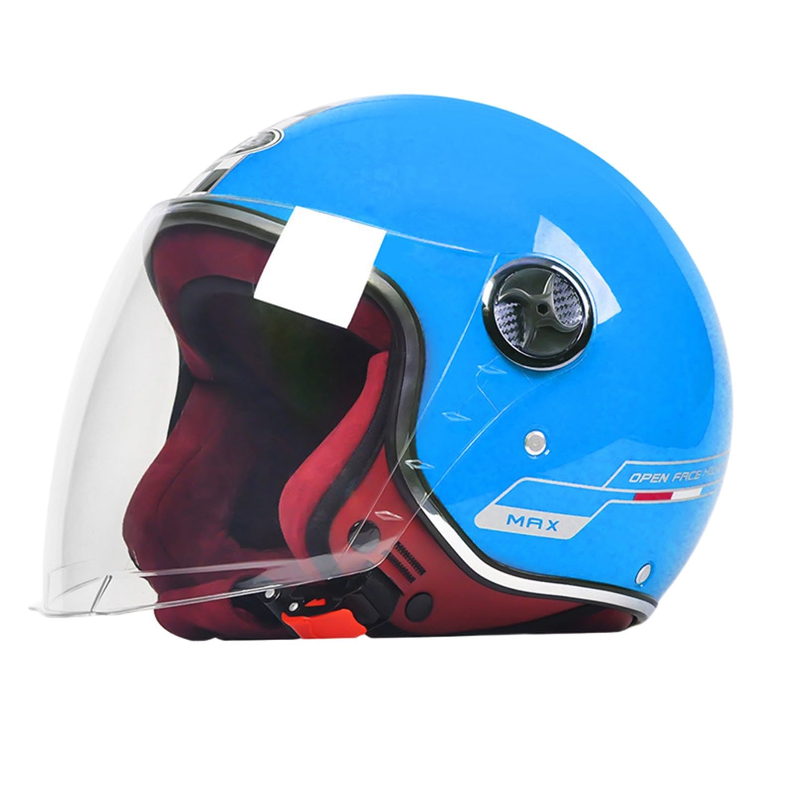 Deutsche Motorrad Halbhelme, Halbschalenhelm, Jethelm Mit Visier Schnellverschluss Schnalle Für Cruiser Chopper ECE-Zulassung, Roller Helm Mopedhelm Ideal C Deutsche Motorrad Halbhelme, Halbschalenhelm, Jethelm Mit Visier Schnellverschluss Schnalle Für Cruiser Chopper ECE-Zulassung, Roller Helm Mopedhelm Ideal C von KANMUASD