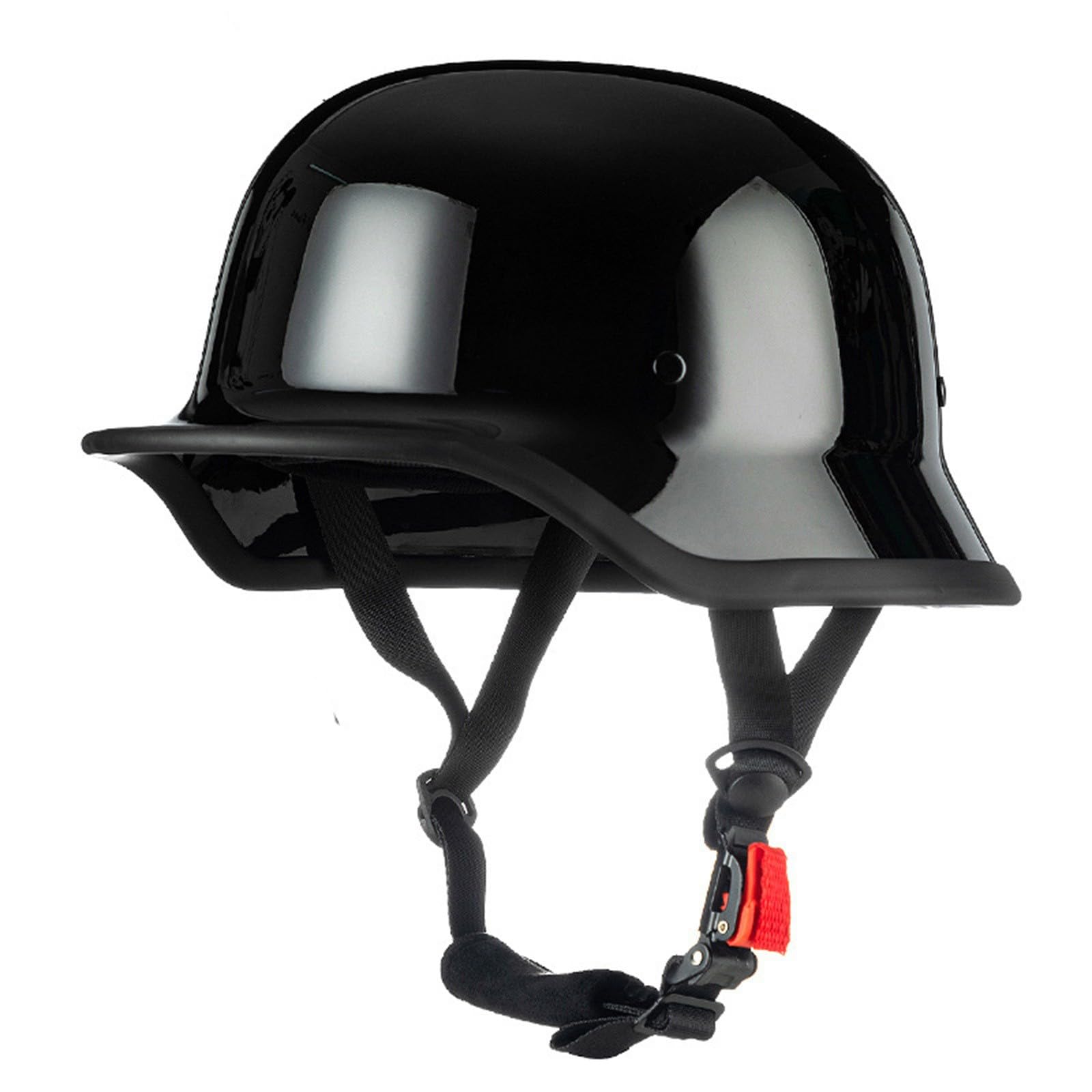 Halbhelme Motorradhelm, Halbschalenhelm Mit Ece Genehmigt, Vintage Deutsche Motorrad Halbhelme, Retro Jethelm, Offnen Helm, Brain-Cap Halbschale, Erwachsene Herren Damen D,L=(59-60CM) von KANMUASD