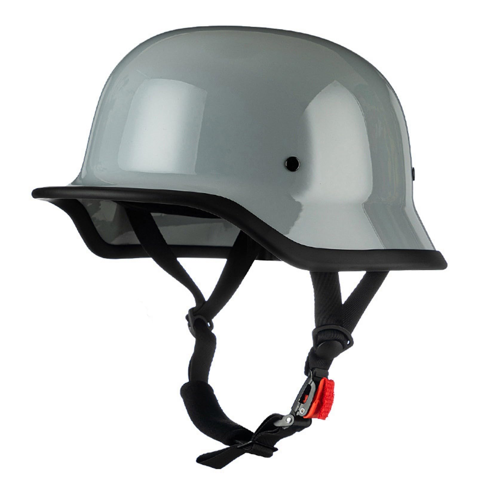Halbhelme Motorradhelm, Halbschalenhelm Mit Ece Genehmigt, Vintage Deutsche Motorrad Halbhelme, Retro Jethelm, Offnen Helm, Brain-Cap Halbschale, Erwachsene Herren Damen F,L=(59-60CM) von KANMUASD
