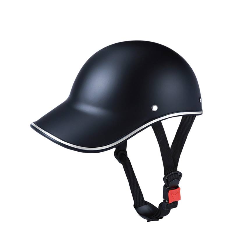 Halbschalenhelm, Baseballkappenhelm Mit ECE Zulassungiber, Brain-Cap Halbschale Helm, Jet-Helm Scooter-Helm Retro Motorradhelm Für Herren Damen Cruiser Chopper Biker Moped B von KANMUASD