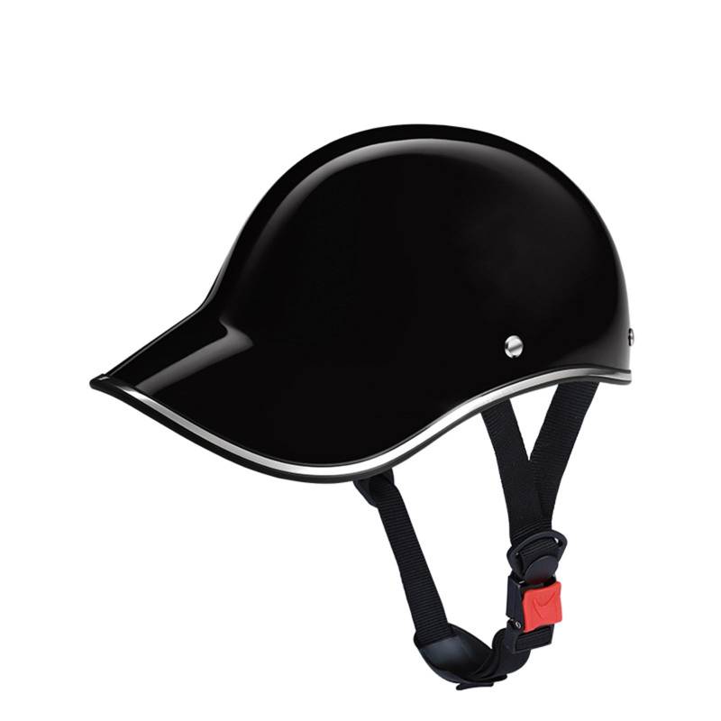 Halbschalenhelm, Baseballkappenhelm Mit ECE Zulassungiber, Brain-Cap Halbschale Helm, Jet-Helm Scooter-Helm Retro Motorradhelm Für Herren Damen Cruiser Chopper Biker Moped C von KANMUASD