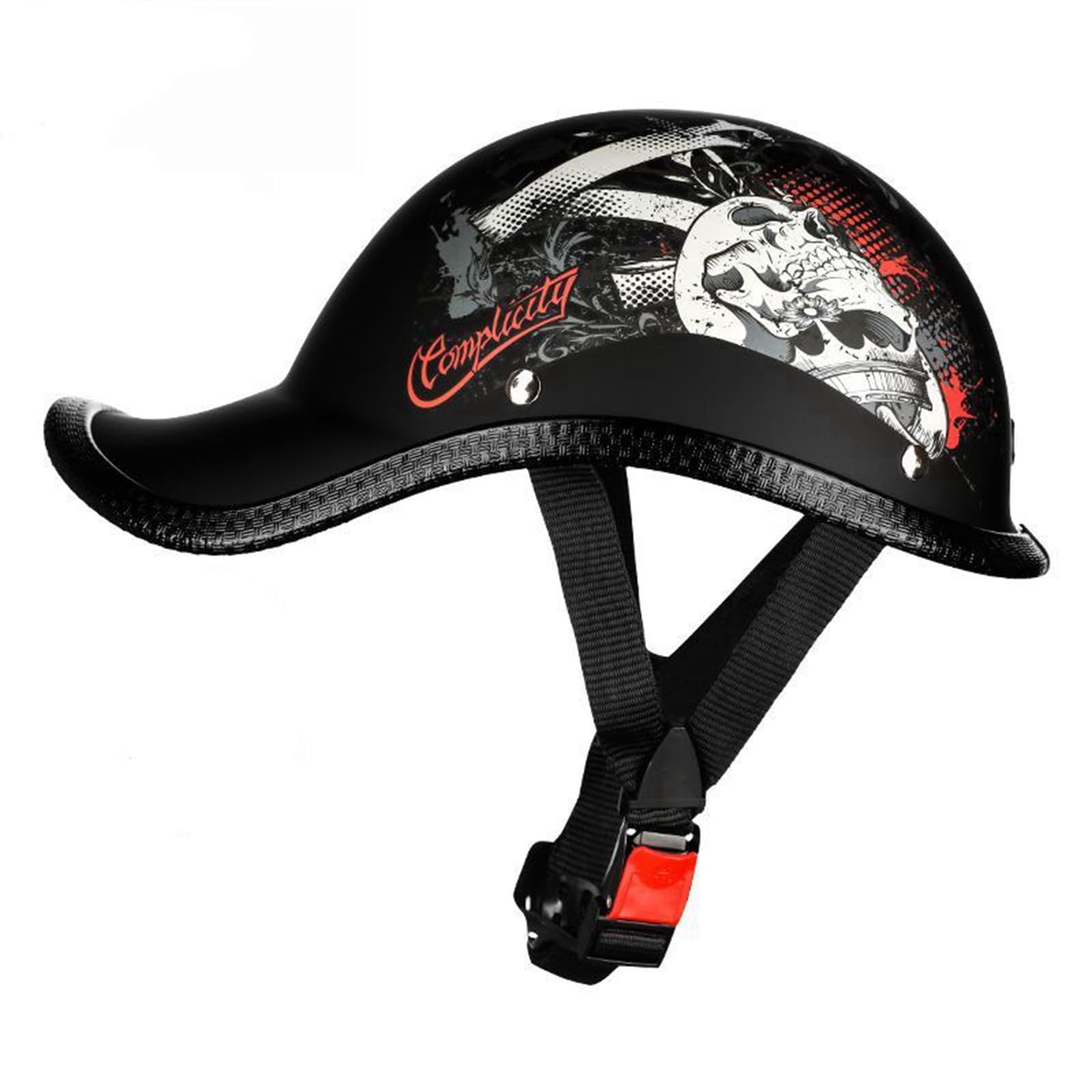 Motorrad-Halbhelm Mit ECE Genehmigt, Jet-Helm Retro Für Erwachsene Herren Damen, ABS-Baseballkappenhelm, Roller-Helm Scooter-Helm Chopper Helm Moped Helm B Motorrad-Halbhelm Mit ECE Genehmigt, Jet-Helm Retro Für Erwachsene Herren Damen, ABS-Baseballkappenhelm, Roller-Helm Scooter-Helm Chopper Helm Moped Helm B von KANMUASD