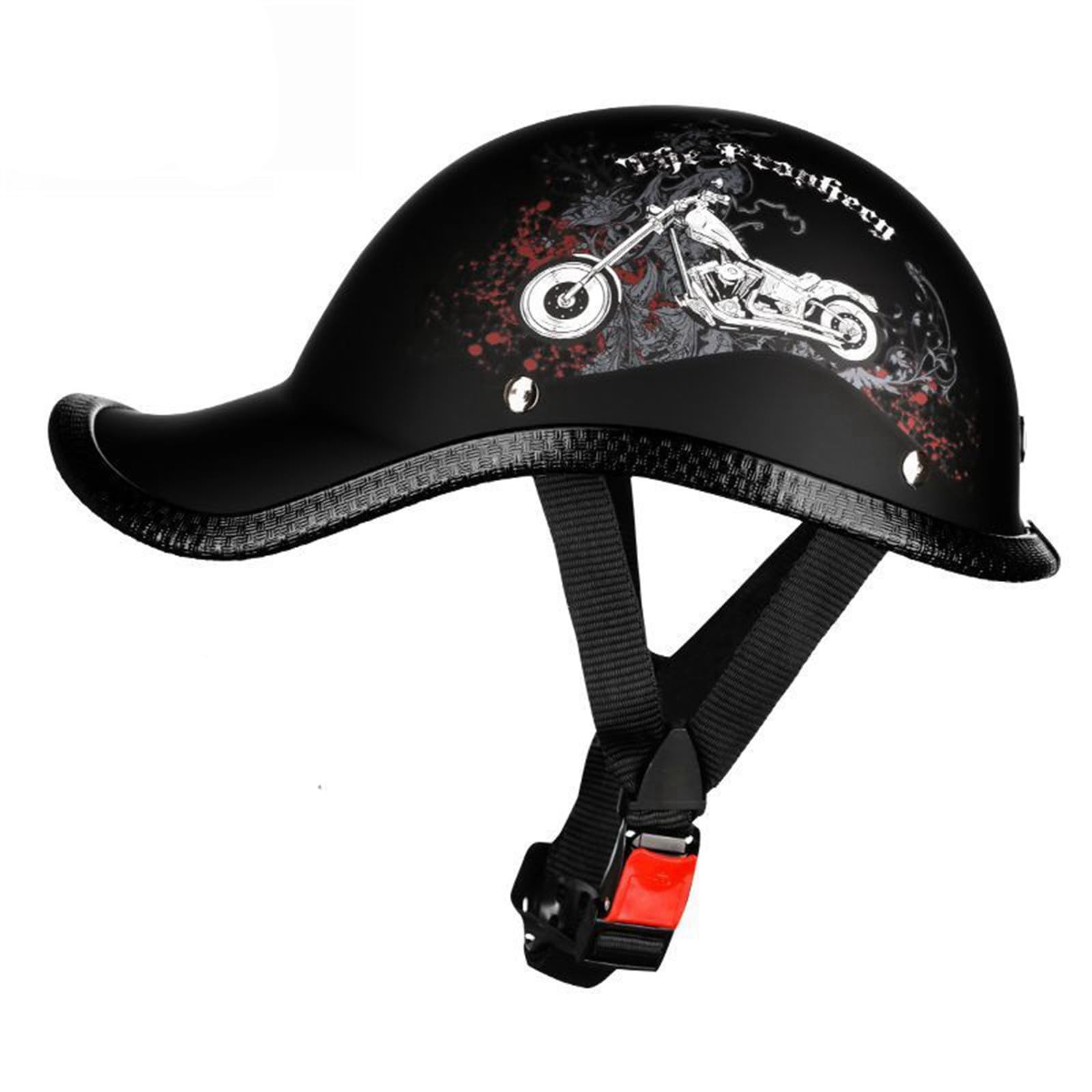 Motorrad-Halbhelm Mit ECE Genehmigt, Jet-Helm Retro Für Erwachsene Herren Damen, ABS-Baseballkappenhelm, Roller-Helm Scooter-Helm Chopper Helm Moped Helm E Motorrad-Halbhelm Mit ECE Genehmigt, Jet-Helm Retro Für Erwachsene Herren Damen, ABS-Baseballkappenhelm, Roller-Helm Scooter-Helm Chopper Helm Moped Helm E von KANMUASD