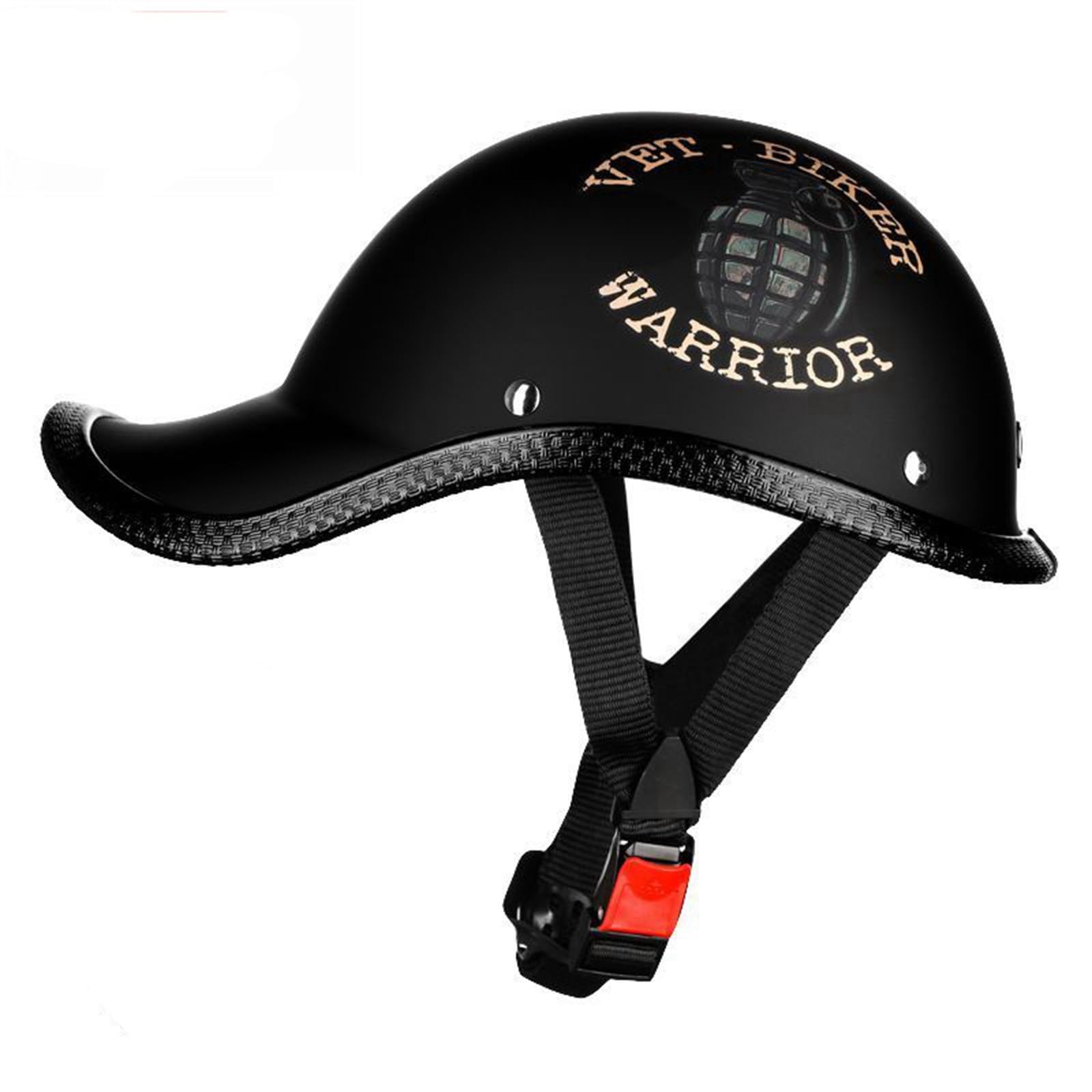 Motorrad-Halbhelm Mit ECE Genehmigt, Jet-Helm Retro Für Erwachsene Herren Damen, ABS-Baseballkappenhelm, Roller-Helm Scooter-Helm Chopper Helm Moped Helm G Motorrad-Halbhelm Mit ECE Genehmigt, Jet-Helm Retro Für Erwachsene Herren Damen, ABS-Baseballkappenhelm, Roller-Helm Scooter-Helm Chopper Helm Moped Helm G von KANMUASD