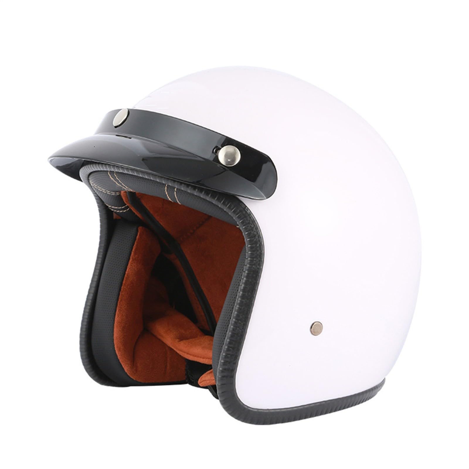 Motorradhelm Mit Herausnehmbarem Futter Und Sonnenschutz, Jethelm Für Herren Damen, Jet-Helm ECE Zertifiziert Roller Helm Scooter Helm Moped Mofa-Helm Jethelme B,L=(59-60CM) von KANMUASD