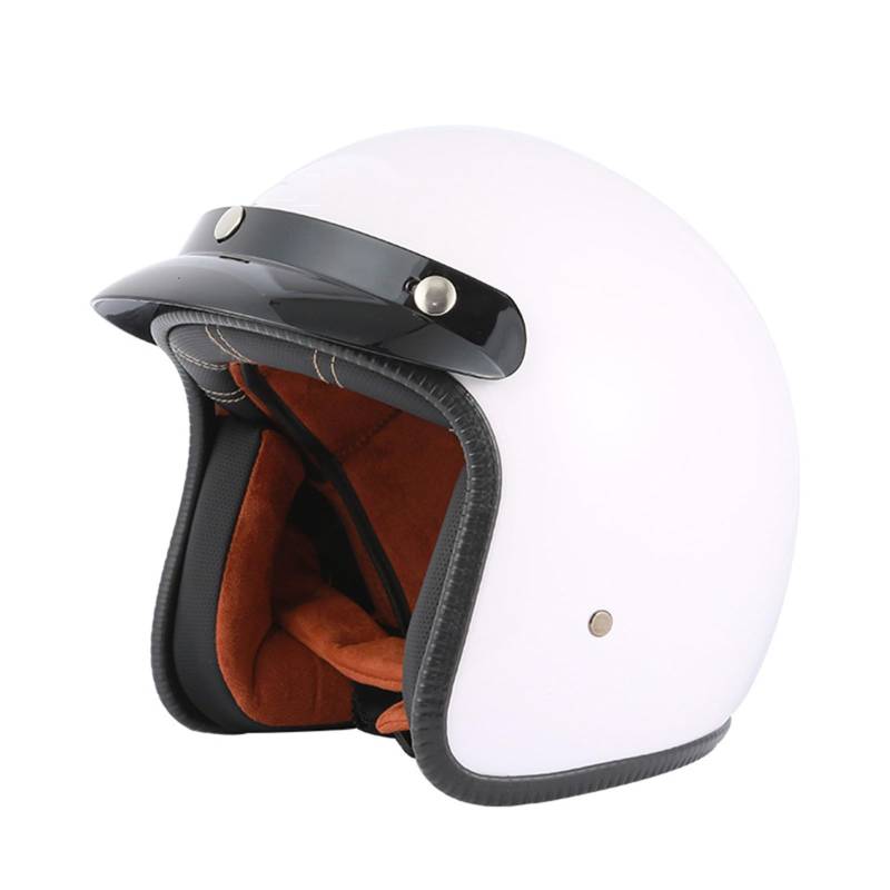 Motorradhelm Mit Herausnehmbarem Futter Und Sonnenschutz, Jethelm Für Herren Damen, Jet-Helm ECE Zertifiziert Roller Helm Scooter Helm Moped Mofa-Helm Jethelme B,L=(59-60CM) von KANMUASD