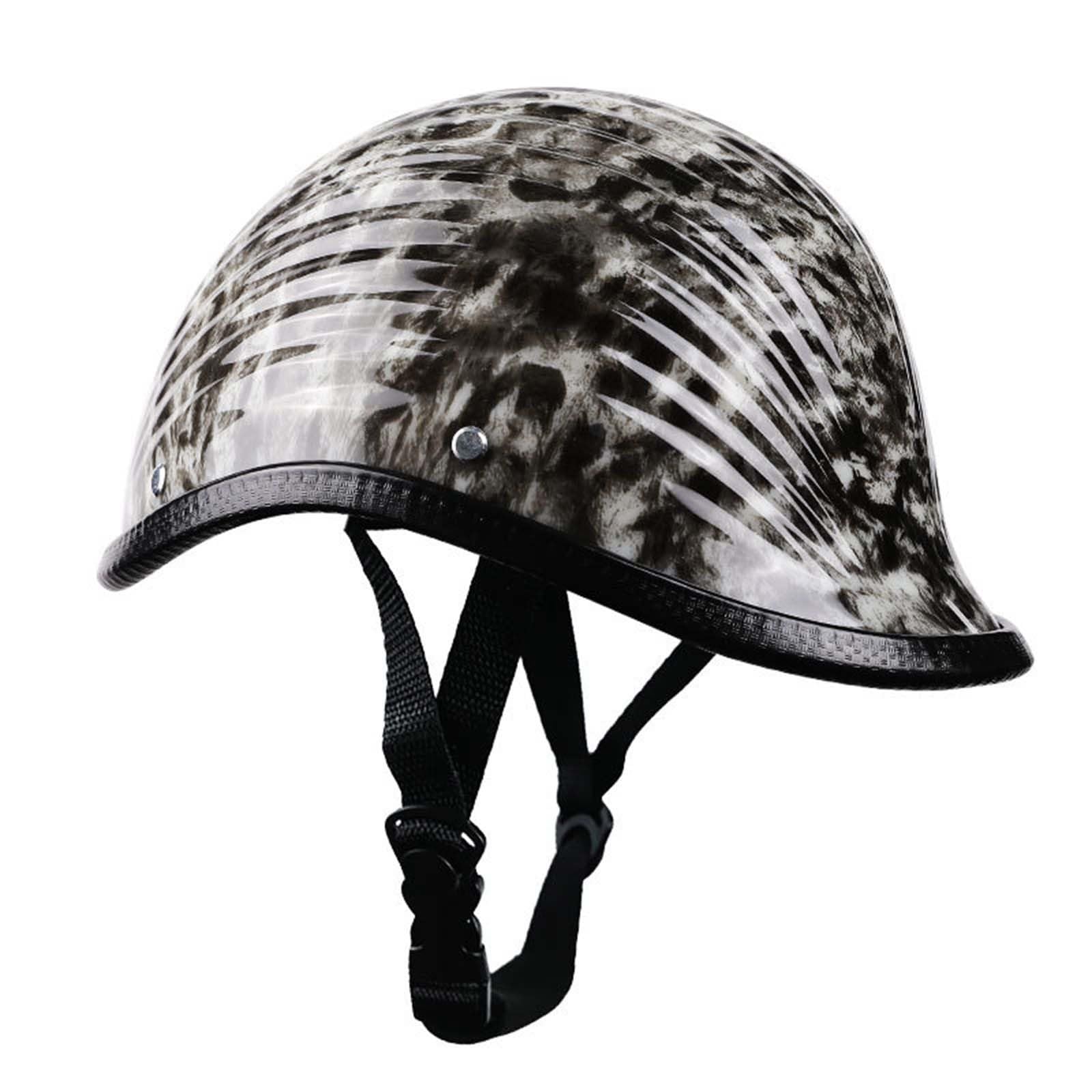 Retro Motorrad Halbhelme, Jethelme ECE-Zertifizierung, Deutscher Stil Halbschale Helm Anti-Collision, Halbhelm Männern Und Frauen, Open Face Helm Roller-Helm Scooter Mofa-Helm E Retro Motorrad Halbhelme, Jethelme ECE-Zertifizierung, Deutscher Stil Halbschale Helm Anti-Collision, Halbhelm Männern Und Frauen, Open Face Helm Roller-Helm Scooter Mofa-Helm E von KANMUASD