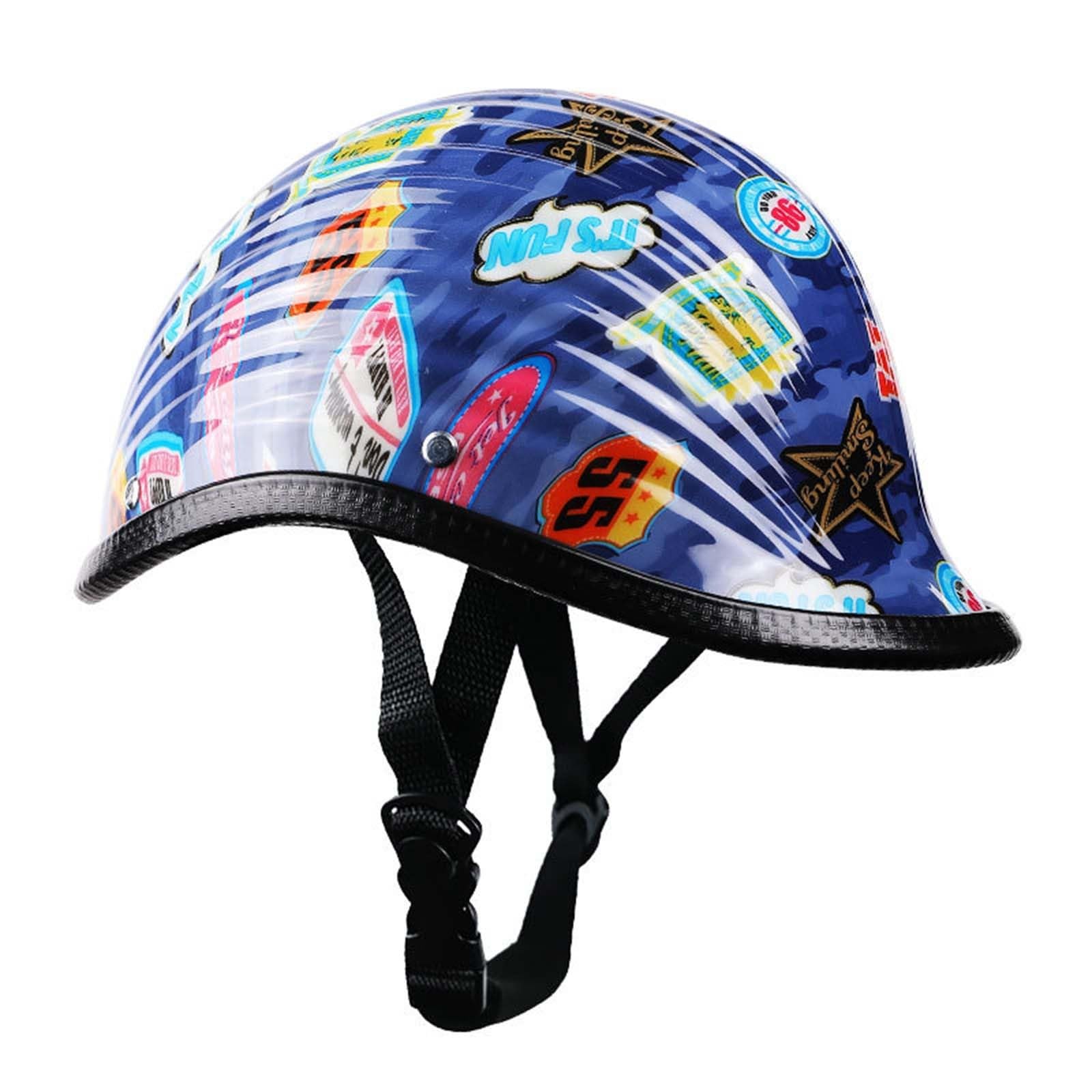 Retro Motorrad Halbhelme, Jethelme ECE-Zertifizierung, Deutscher Stil Halbschale Helm Anti-Collision, Halbhelm Männern Und Frauen, Open Face Helm Roller-Helm Scooter Mofa-Helm H Retro Motorrad Halbhelme, Jethelme ECE-Zertifizierung, Deutscher Stil Halbschale Helm Anti-Collision, Halbhelm Männern Und Frauen, Open Face Helm Roller-Helm Scooter Mofa-Helm H von KANMUASD