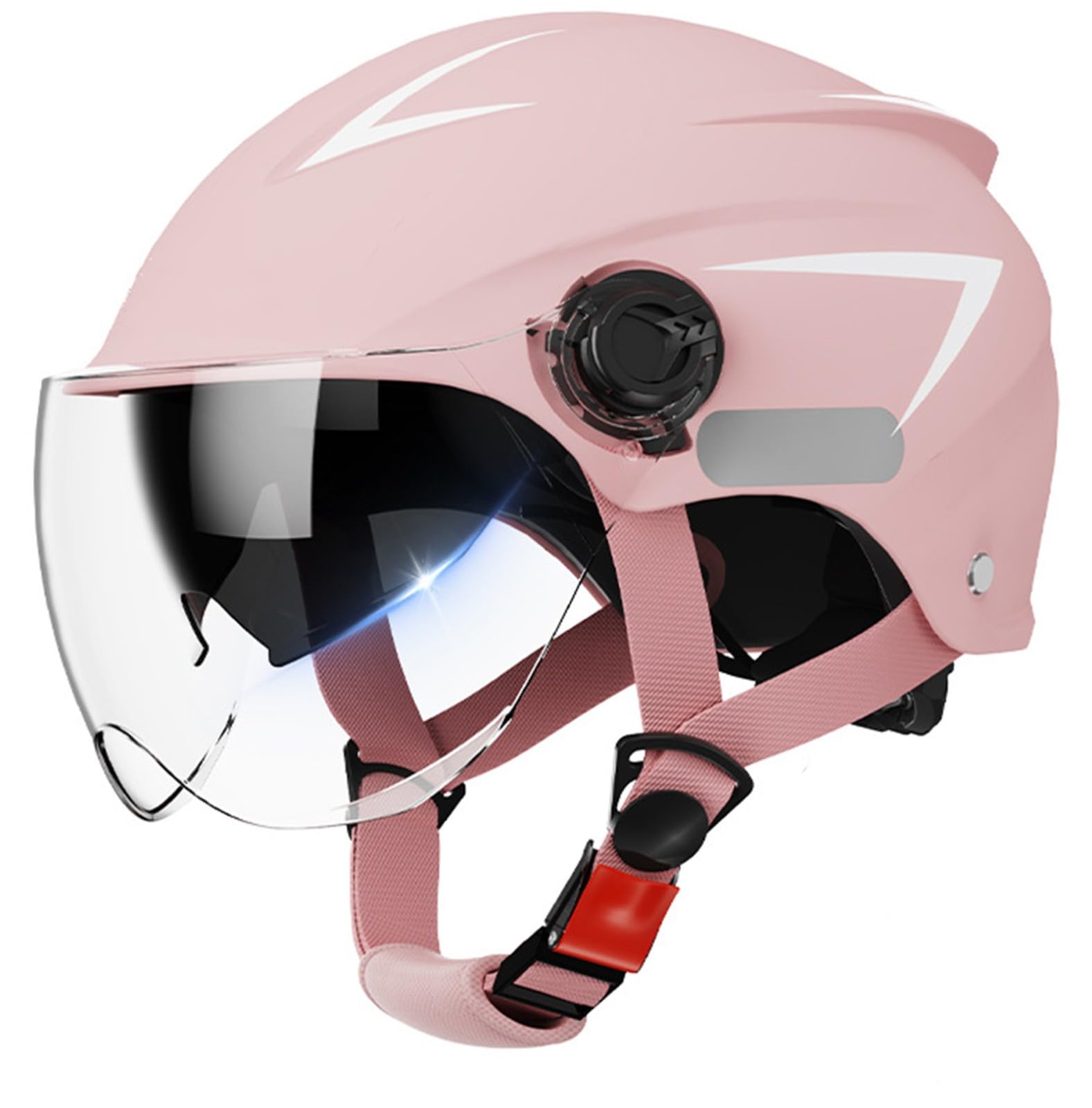 Retro Motorrad Halbhelme, Motorrad Halbschalenhelm Mit ECE, Half Öffnen Jethelm Mit Schutzbrille Für Bike Cruiser Chopper Moped Scooter Männer Und Frauen Helm, Roller-Helm E,M=(57-58cm) von KANMUASD