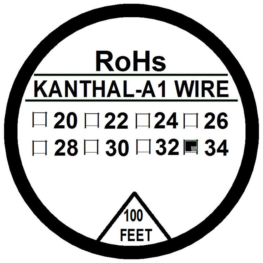 Kanthal A1 Typ Widerstandsdraht 30 Fuß (10 m) Spule 22-32 G AWG (32 G) von KANTHAL