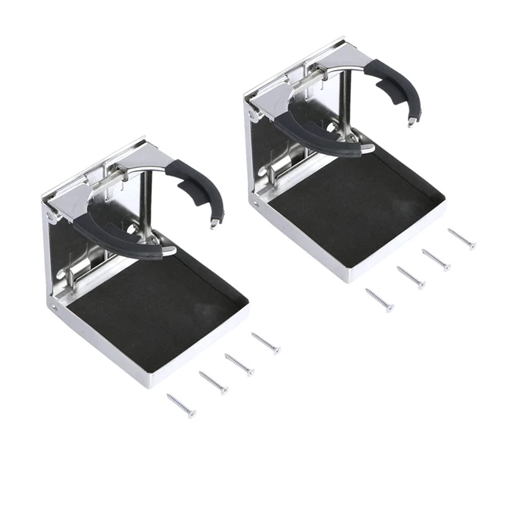 KAOLALI 2 Stück Universal Verstellbarer Getränkehalter aus Edelstahl Faltbarer Auto Becherhalter für Auto Boot LKW Boot Caravan Van KAOLALI 2 Stück Universal Verstellbarer Getränkehalter aus Edelstahl Faltbarer Auto Becherhalter für Auto Boot LKW Boot Caravan Van von KAOLALI