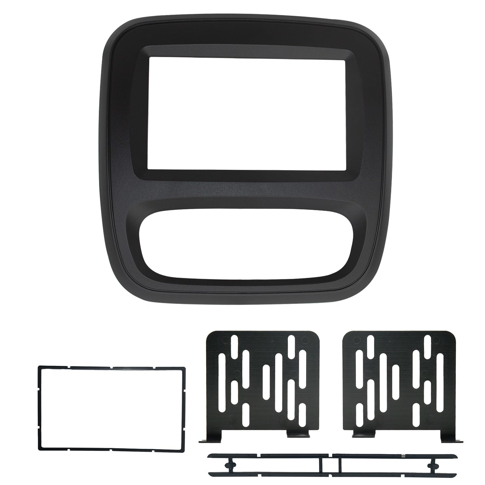 KAOLALI Doppel-DIN-Radioblende für Autoradio, DVD-Panel, kompatibel mit Renault Trafic, für Opel Vivaro ab 2015, 2 DIN, Audio-Stereo-Abdeckung, Armaturenbrett-Kit von KAOLALI