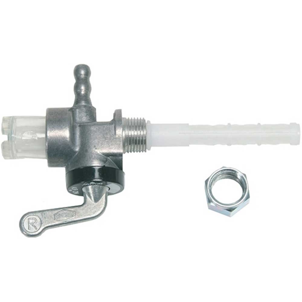 KARCOMA Benzinhahn M12x1 Tank mit Schlauchanschluss, Filterbecher, Silber, Universell, 30-1003 von Homry