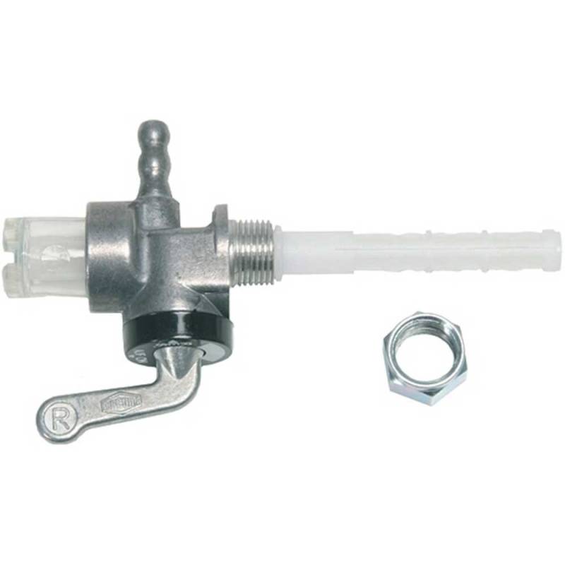 KARCOMA Benzinhahn M12x1 Tank mit Schlauchanschluss, Filterbecher, Silber, Universell, 30-1003 von Homry