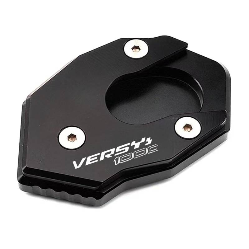 KARDAS Für 1000 2015-2021 CNC Motorrad Zubehör Ständer Seite Verlängerung Pad Ständer Unterstützung Platte(Black) von KARDAS