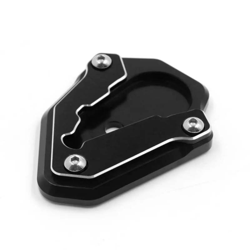 KARDAS Für 848 1098 1198 Ganzjähriges Motorradzubehör CNC-Ständerfuß-Seitenständer-Verlängerungspolster-Stützplatte Ständer Vergrößern(Black) von KARDAS