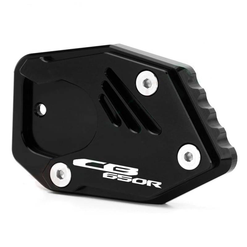 KARDAS Für CB650R CB 650R 2019 2020 2021 2022 Verlängerungspolster Stützplatte Ständer Seitenständer Vergrößern Fußstütze(Black) von KARDAS