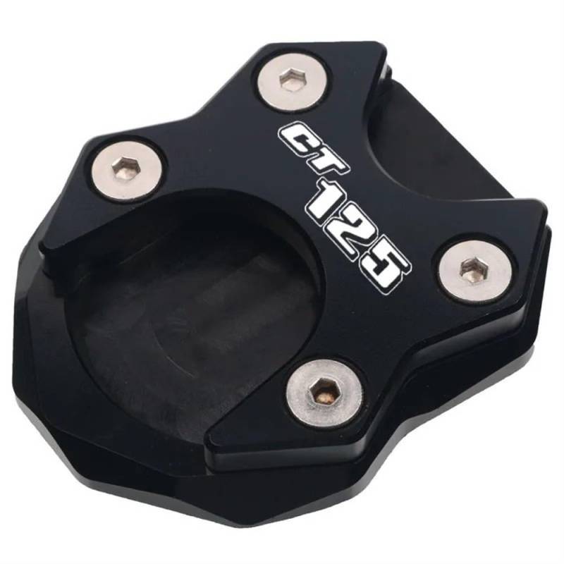 KARDAS Für CT125 CT 125 2020 2021 Motorrad Zubehör CNC Ständer Fuß Seite Stehen Verlängerung Pad Unterstützung Platte Vergrößern(Black) von KARDAS