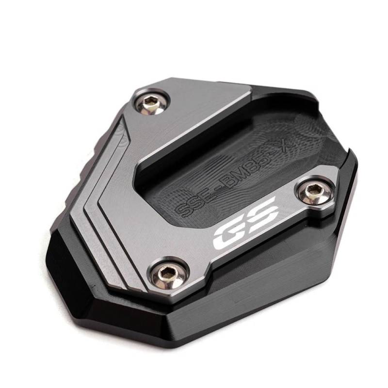 KARDAS Für F850GS F750GS F 750 850 GS Abenteuer 2018 2019 2020 2021 2022 2023 Motorrad CNC Kickstand Seitenständer Enlarger Pad(Gray) von KARDAS