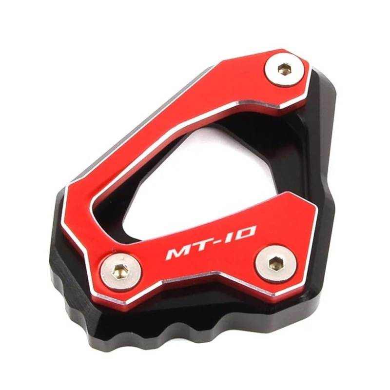 KARDAS Für Motorrad CNC Fuß Seite Stehen Pad Platte Ständer Vergrößerer Unterstützung Verlängerung MT-10 2016-2022 MT-10 SP 2022-2023(Red) von KARDAS