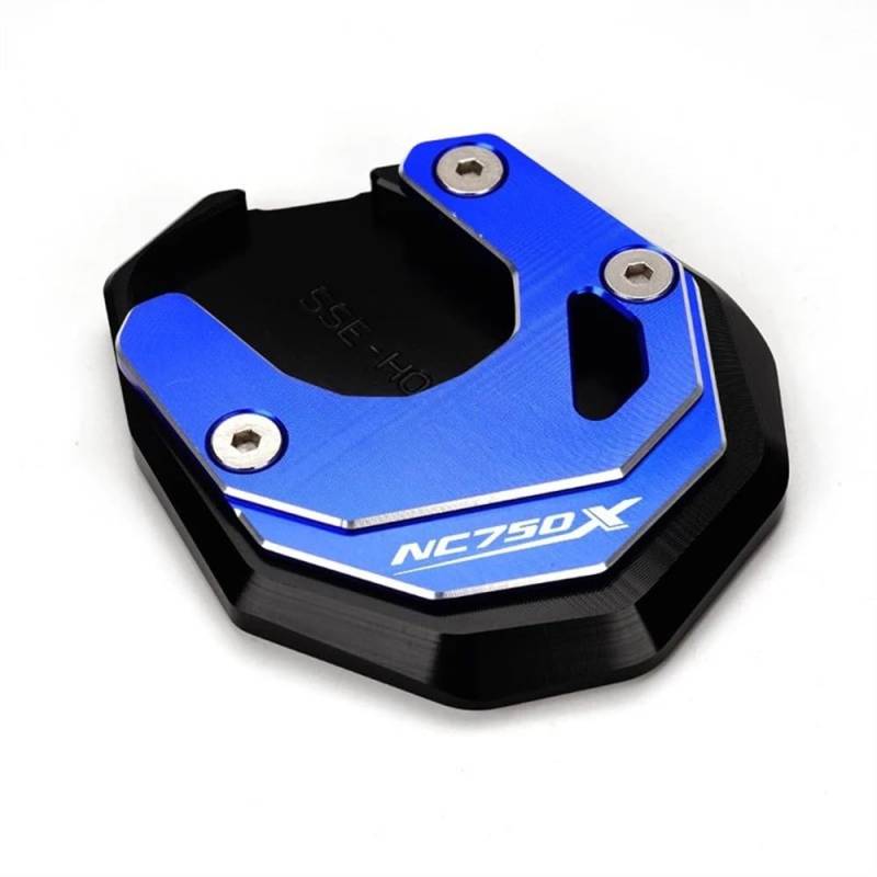 KARDAS Für NC750X 2021 2022 2023 NC 750X NC750 X Motorrad CNC Fuß Seite Stehen Platte Ständer Enlarger Unterstützung Verlängerung Pad(Blue-A) von KARDAS