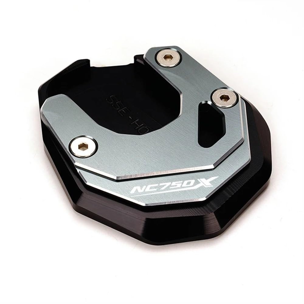 KARDAS Für NC750X 2021 2022 2023 NC 750X NC750 X Motorrad CNC Fuß Seite Stehen Platte Ständer Enlarger Unterstützung Verlängerung Pad(Grey-A) von KARDAS