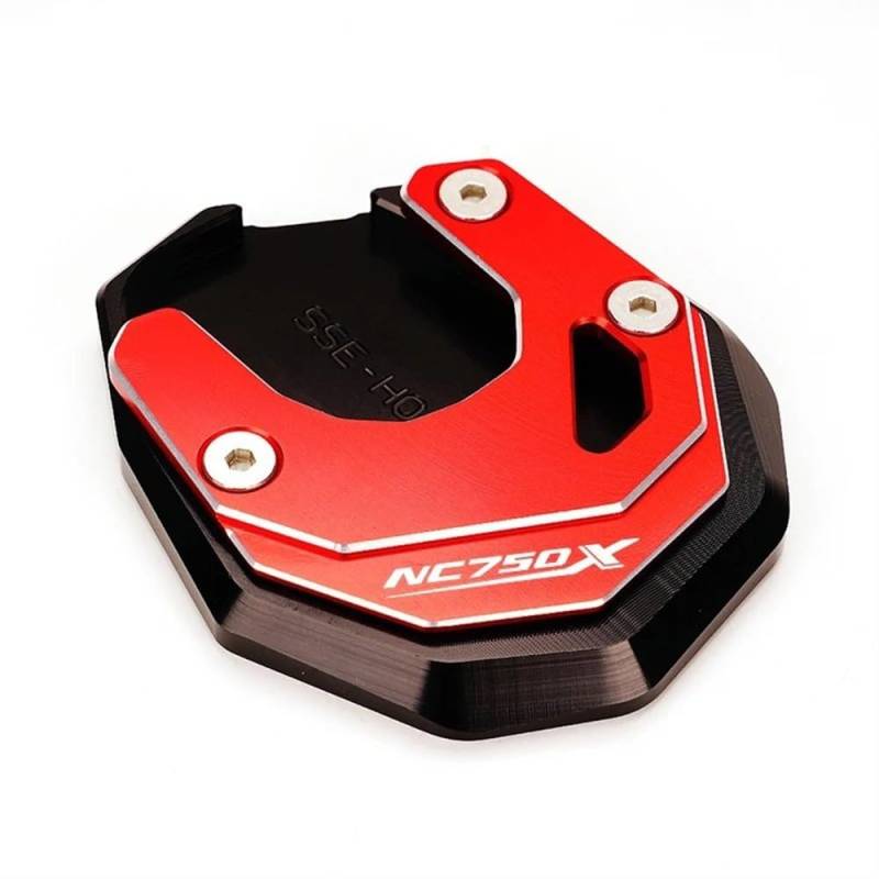 KARDAS Für NC750X 2021 2022 2023 NC 750X NC750 X Motorrad CNC Fuß Seite Stehen Platte Ständer Enlarger Unterstützung Verlängerung Pad(Red-A) von KARDAS
