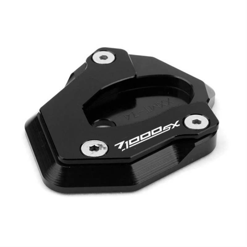 KARDAS Für NINJA1000SX 2020-2023 Z1000SX Z 1000SX 2011-2021 Motorrad Kickstand Fuß Seite Stehen Verlängerung Pad Unterstützung Platte Vergrößern(Z1000SX Black) von KARDAS
