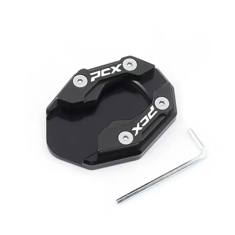 KARDAS Für PCX 160 150 125 PCX150 PCX160 PCX125 CNC Motorrad Zubehör Ständer Fuß Seite Verlängerung Pad Stehen Unterstützung(Black) von KARDAS