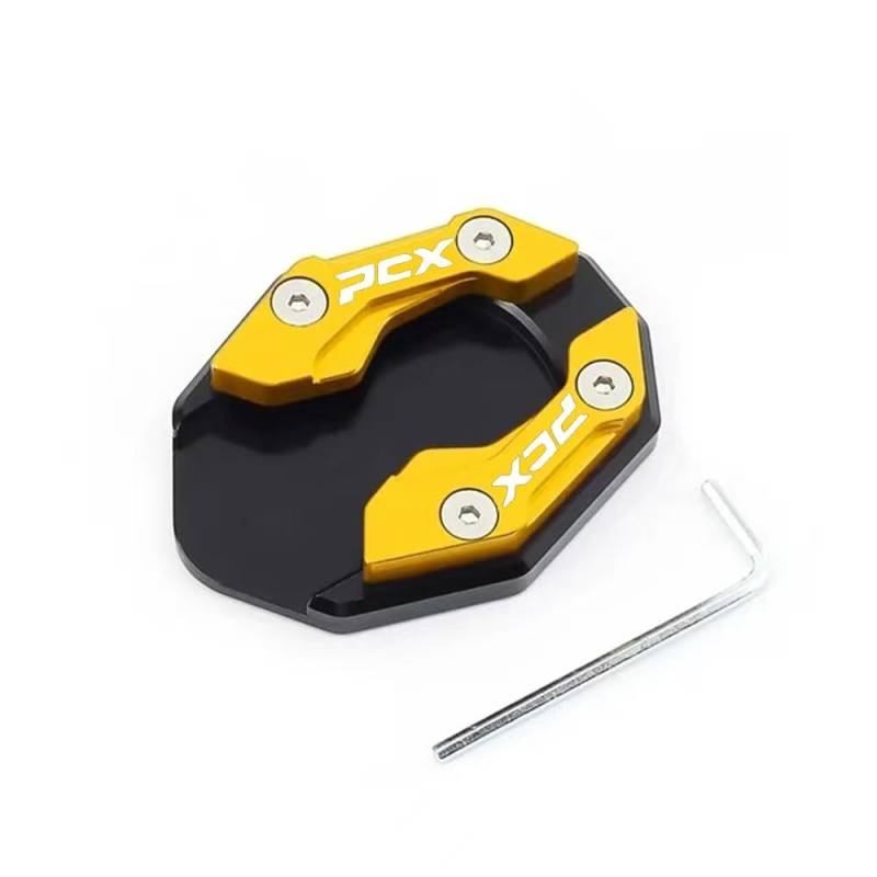 KARDAS Für PCX 160 150 125 PCX150 PCX160 PCX125 CNC Motorrad Zubehör Ständer Fuß Seite Verlängerung Pad Stehen Unterstützung(Gold) von KARDAS
