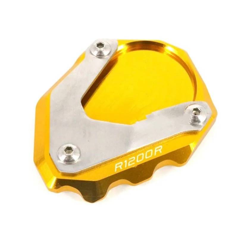 KARDAS Für R1200R R1200 R 2006 2007 2014 2013 2012 2011 2010 2009 2008 Motorrad Kickstand Fuß Seitenständer Verlängerung Pad Stützplatte(Gold) von KARDAS