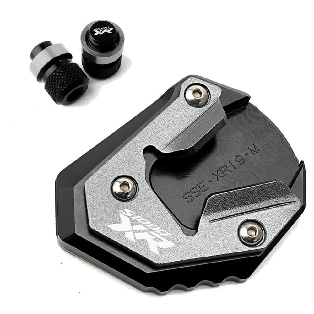 KARDAS Für S1000XR S 1000 XR S 1000XR 2017-2023 Motorradzubehör Ständer Seitenständerverlängerung Vergrößerungspad Reifenventilkappen(1 Set Grey(17-19)) von KARDAS